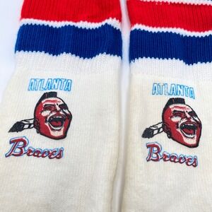Vintage Atlanta Braves Crew Tall Socks Treasury‎ Logo Retro Athletic